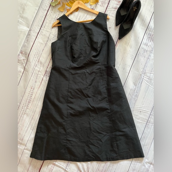 Lane Bryant Dresses & Skirts - Lane Bryant Black Raw Silk Blend A Line Dress Size 16